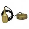 VISION-EL Suspension Métal M008 Cloche Douille E27 Finition Bronze Mat + Câble 2m