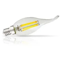 VISION-EL Ampoule LED COB FILAMENT 4W (35W) E14 Blanc Chaud 2700°K Flamme Claire