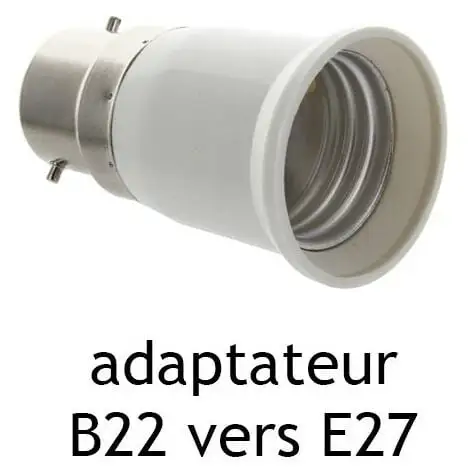 VISION-EL Adaptateur Culot B22 Vers E27 1 VISION-EL Adaptateur Culot B22 Vers E27