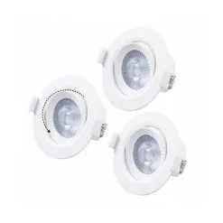 VISION-EL Lot De 3 Spots LED SMD Orientables - 3W - 4000°K - Rond - Blanc - Non Dimmable - Blanc 8 VISION-EL Lot De 3 Spots LED SMD Orientables - 3W - 4000°K - Rond - Blanc - Non Dimmable - Blanc -VISION-EL Soldes 16038567 4