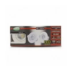 VISION-EL Lot De 3 Spots LED SMD Orientables - 3W - 4000°K - Rond - Blanc - Non Dimmable - Blanc 9 VISION-EL Lot De 3 Spots LED SMD Orientables - 3W - 4000°K - Rond - Blanc - Non Dimmable - Blanc -VISION-EL Soldes 16038567 5