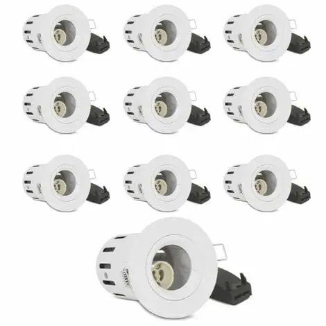 VISION-EL PACK DE 10X Support Spot Fixe Norme BBC RT2012 IP65 + Douille GU10 Et Connecteur Automatique 1 VISION-EL PACK DE 10X Support Spot Fixe Norme BBC RT2012 IP65 + Douille GU10 Et Connecteur Automatique