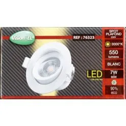 VISION-EL Spot LED 7W 230V Encastrable Orientable Teinte Blanc Chaud 9 VISION-EL Spot LED 7W 230V Encastrable Orientable Teinte Blanc Chaud -VISION-EL Soldes 18983925 5