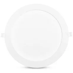 VISION-EL Plafonnier LED 18W (160W) Encastrable Ø225 Blanc Chaud 3000°K Finition Blanc
