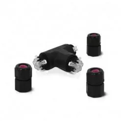 VISION-EL Connecteur Étanche Automatique Forme T IP68 250V 16A Noir 3 FIils -VISION-EL Soldes 26271564 3