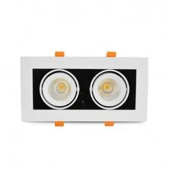 VISION-EL Spot Cardan Orientable Vision EL - 2x10W - 3000K - 2x800lm - Non Dimmable - Avec Ampoule - Blanc - Blanc
