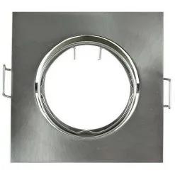 VISION-EL Support Orientable Carré 84 Argent Brossé