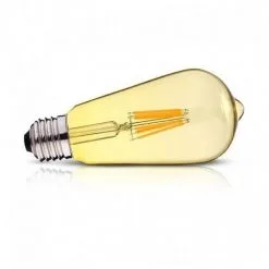 VISION-EL Ampoule LED E27 Filament Doré Blanc Chaud ST64 8W (70W) 2700°K - Blanc Chaud