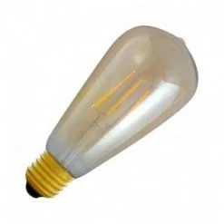 VISION-EL Ampoule LED E27 Filament Doré Blanc Jour ST64 8W (70W) 4000°K - Blanc Jour