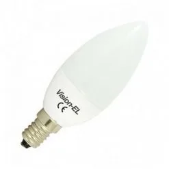 VISION-EL Ampoule LED E14 Flamme Opaque Blanc Chaud 4W (35W) 3000°K - Blanc Chaud