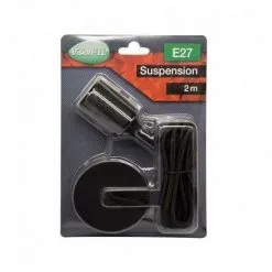 VISION-EL Suspension Douille Silicone E27 - Noir