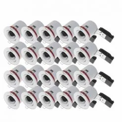 VISION-EL PACK 20X SUPPORT DE SPOT LED INCLINABLE BBC RT2012 - Blanc