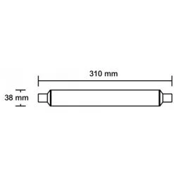 VISION-EL Tube LED S19 Type Linolite 6W 230V 31 Cm 6W Blanc Chaud -VISION-EL Soldes 4440586 3