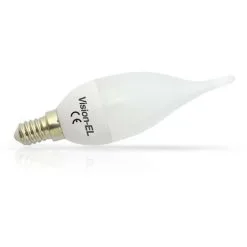 VISION-EL Ampoule LED 4W (35W) E14 Blanc Chaud 2700°K Coup De Vent Opale