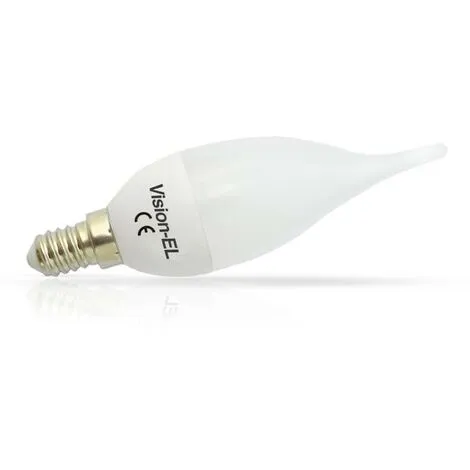 VISION-EL Ampoule LED 4W (35W) E14 Blanc Chaud 2700°K Coup De Vent Opale 1 VISION-EL Ampoule LED 4W (35W) E14 Blanc Chaud 2700°K Coup De Vent Opale