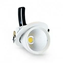 VISION-EL Spot LED Escargot Rond Inclinable Et Orientable Avec Alimentation Electronique 40W 4000K