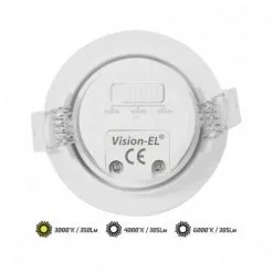 VISION-EL Spot LED Orientable CCT 230V 7W 3000K/4000K/6000K 6 VISION-EL Spot LED Orientable CCT 230V 7W 3000K/4000K/6000K -VISION-EL Soldes 69659373 3