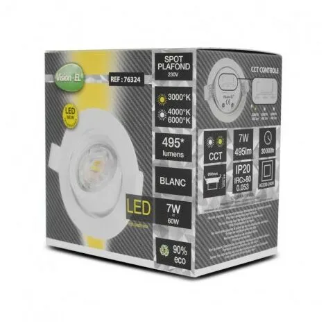VISION-EL Spot LED Orientable CCT 230V 7W 3000K/4000K/6000K 4 VISION-EL Spot LED Orientable CCT 230V 7W 3000K/4000K/6000K – Image 4