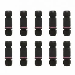 VISION-EL LOT 10 XConnecteur Étanche IP68 450V Noir 3 Fils Pour Connexion Luminaire Extérieur