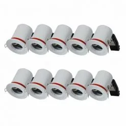 VISION-EL Lot 10 X Support De Spot LED BBC RT2012 + Douille Automatique