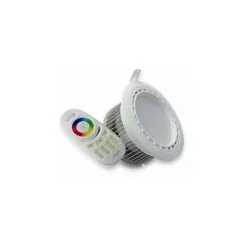 VISION-EL Spot LED Fixe 4 Zones Et Télécommande - 13W - RGB+3000K - 1250Lm - Avec Ampoule - Blanc - Blanc