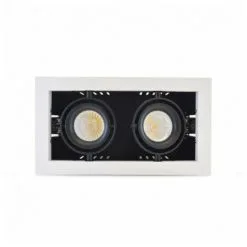 VISION-EL Spot Cardan Orientable - 2x10W - 3000K - 2x900lm - Non Dimmable - Avec Ampoule - Blanc - Blanc